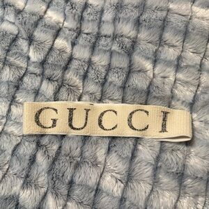 Gucci Cream and Black Logo Elastic Headband
